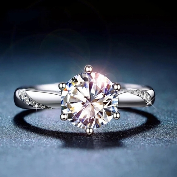 Jewelry Jewelry - Stunning Moissanite Ring.  S6